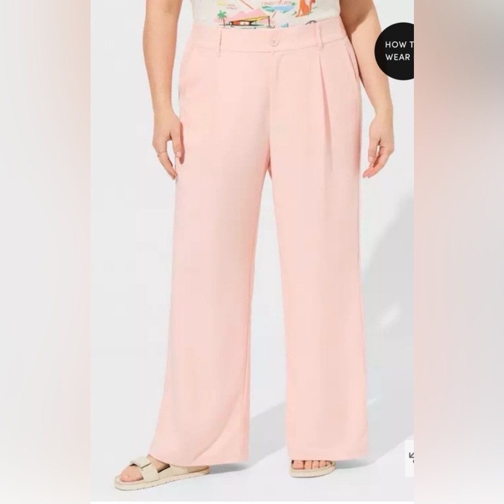 Torrid Soft Pink Wide Leg Pants Sz. 5